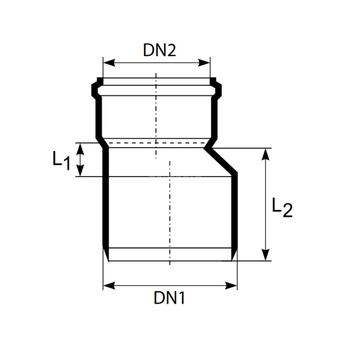 Złącze MAGNAPLAST KG 2000 KGR redukcja, PP-md (zielony), DN 500 x DN 400 (ww x wz), do kanalizacji