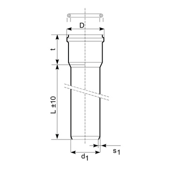 Rura kanalizacyjna zewnętrzna PVC-U MAGNAPLAST KGEL 250 x 3000 x 7.3 z kielichem wydłużonym lita pomarańczowa, klasa C - SN 8