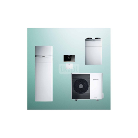 Pakiet Systemowy OZE - Pompa ciepła powietrze-woda split VAILLANT VWL 55/5AS aroTHERM 4.9 kW 400 V + Centrala grzewcza uniTOWER VWL 58/5IS + Regulator sensoCOMFORT VRC 720 + Rekuperator entalpiczny VAR 360/4E