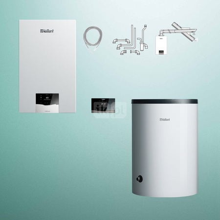 Pakiet - Kocioł gazowy jednofunkcyjny VAILLANT ecoTEC plus VC 30CS/1-5 kondensacyjny wiszący 3.9-33.3 kW+ Zestaw powietrzno-spalinowy + Regulator sensoCOMFORT 720f + Zasobnik c.w.u VIH R 150/6 B