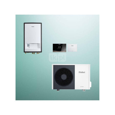 Pakiet Systemowy OZE - Pompa ciepła powietrze-woda split VAILLANT VWL 55/5AS aroTHERM 4.9 kW 400 V + Moduł naścienny VWL 57/5IS + Regulator sensoCOMFORT VRC 720