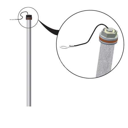 Anoda BIAWAR Odizolowana magnez długość 950 mm fi 33 mm 1 1/4''