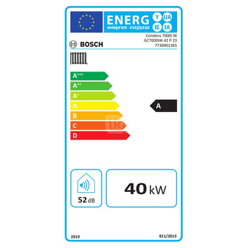 Kocioł gazowy jednofunkcyjny BOSCH TERMOTECHNIKA Condens GC7000iW 42P kondensacyjny wiszący 42 kW