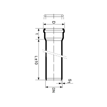 Rura kanalizacyjna zewnętrzna PP-MD MAGNAPLAST KG2000 110 x 1000 x 3.4 z kielichem kolor zielony, klasa SN 10