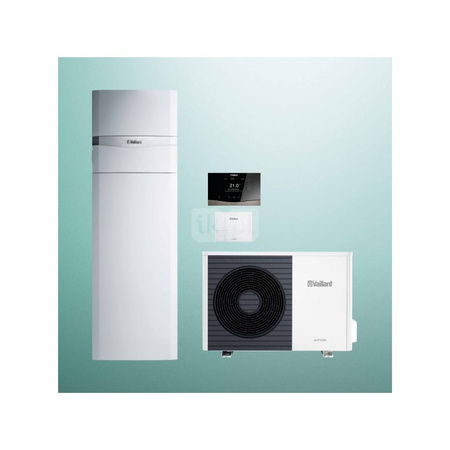 Pakiet Systemowy OZE - Pompa ciepła powietrzna powietrze-woda monoblok VAILLANT VWL 75/6A aroTHERM plus 7 kW 400 V + Centrala grzewcza uniTOWER VIH QW 190/6E + Regulator sensoCOMFORT VRC 720