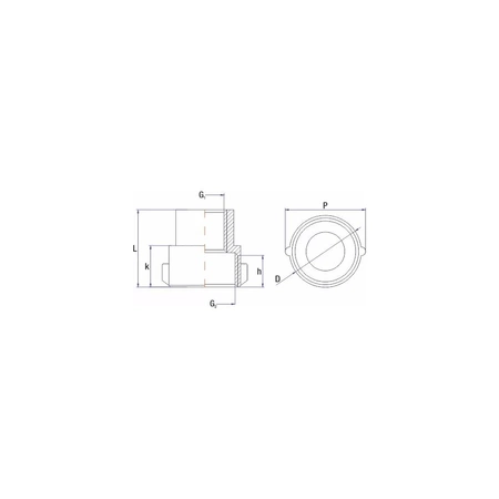 Mufa UNIPAK, 3/4'' x 1/2'' (gw x gz)