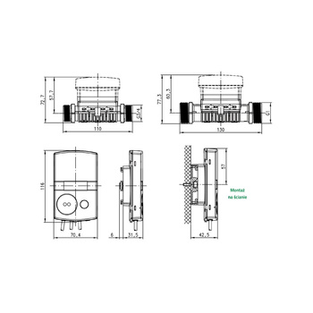 Ciepłomierz T230A qp 0,6 m3/h - powrót