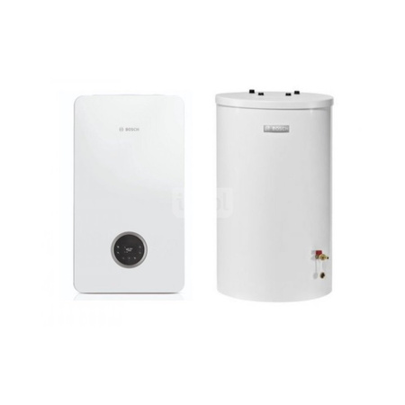 Pakiet - Kocioł gazowy jednofunkcyjny BOSCH TERMOTECHNIKA CONDENS GC2300iW15P kondensacyjny wiszący 16.1 kW + Czujnik c.w.u. + Zasobnik c.w.u WST120-5O