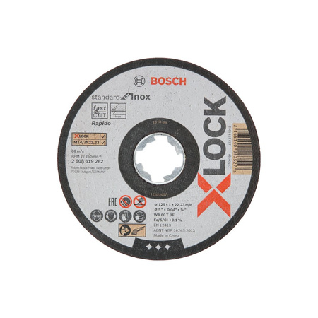 Bosch Tarcza tnąca Standard for Inox 125x1x22,23 mm X-LOCK