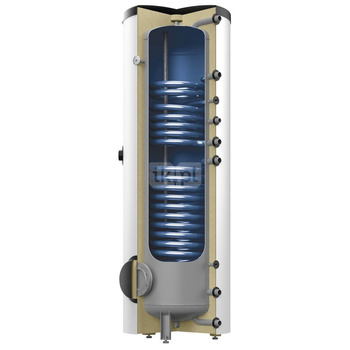 Pojemnościowy podgrzewacz wody Reflex Storatherm Aqua Solar AF 200/2_C do instalacji solarnych, kolor srebrny, 10 bar