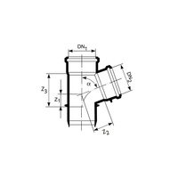 Trójnik MAGNAPLAST KG 2000 KGEA 45' PP-md DN 200 (ww x ww x wz), kolor zielony