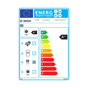 Pompa ciepła powietrze-woda split BOSCH TERMOTECHNIKA Compress 3000 AWS E 7.82 kW 230 V 